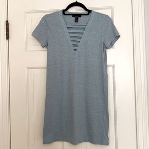 Forever 21 teal turquoise lace-up t-shirt dress S